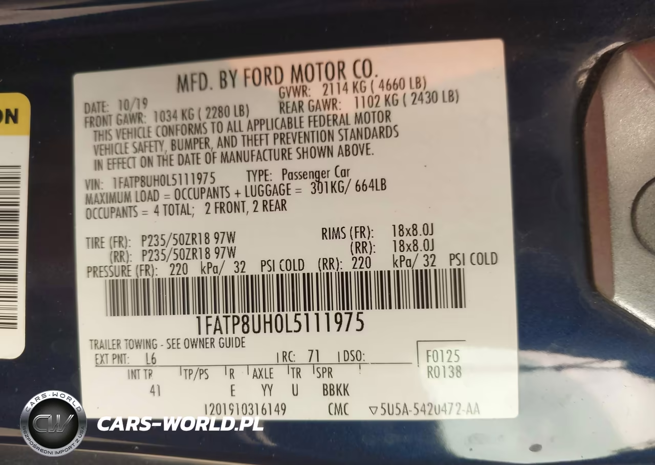 2020 Ford Mustang Ecoboost Premium VIN:1FATP8UH0L5111975 - 9
