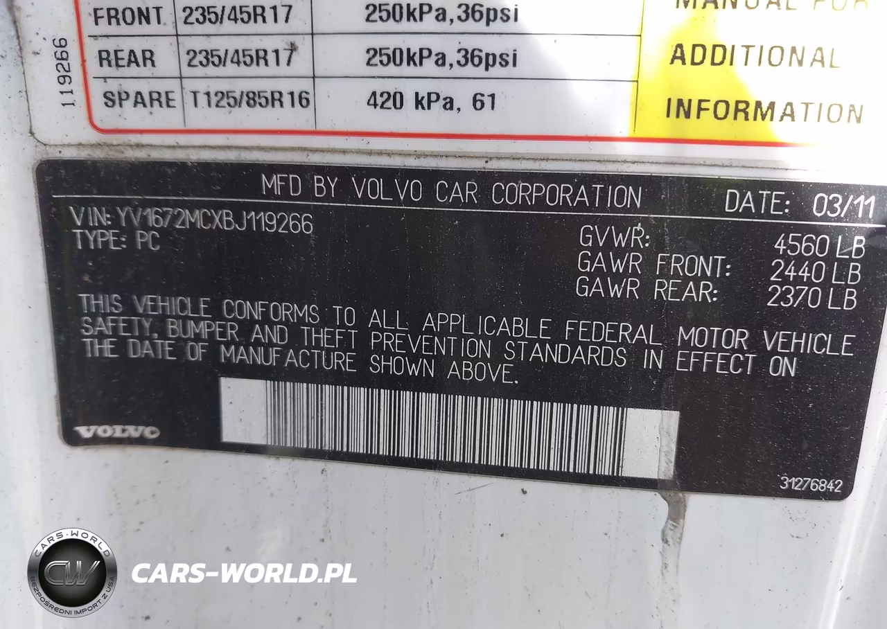 2011 Volvo C70 T5 VIN:YV1672MCXBJ119266 - 9