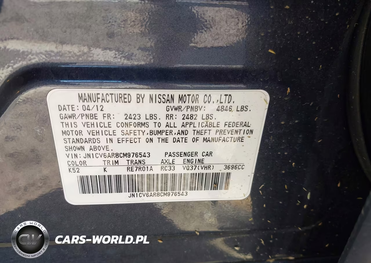 2012 Infiniti G37X VIN:JN1CV6AR8CM976543 - 9