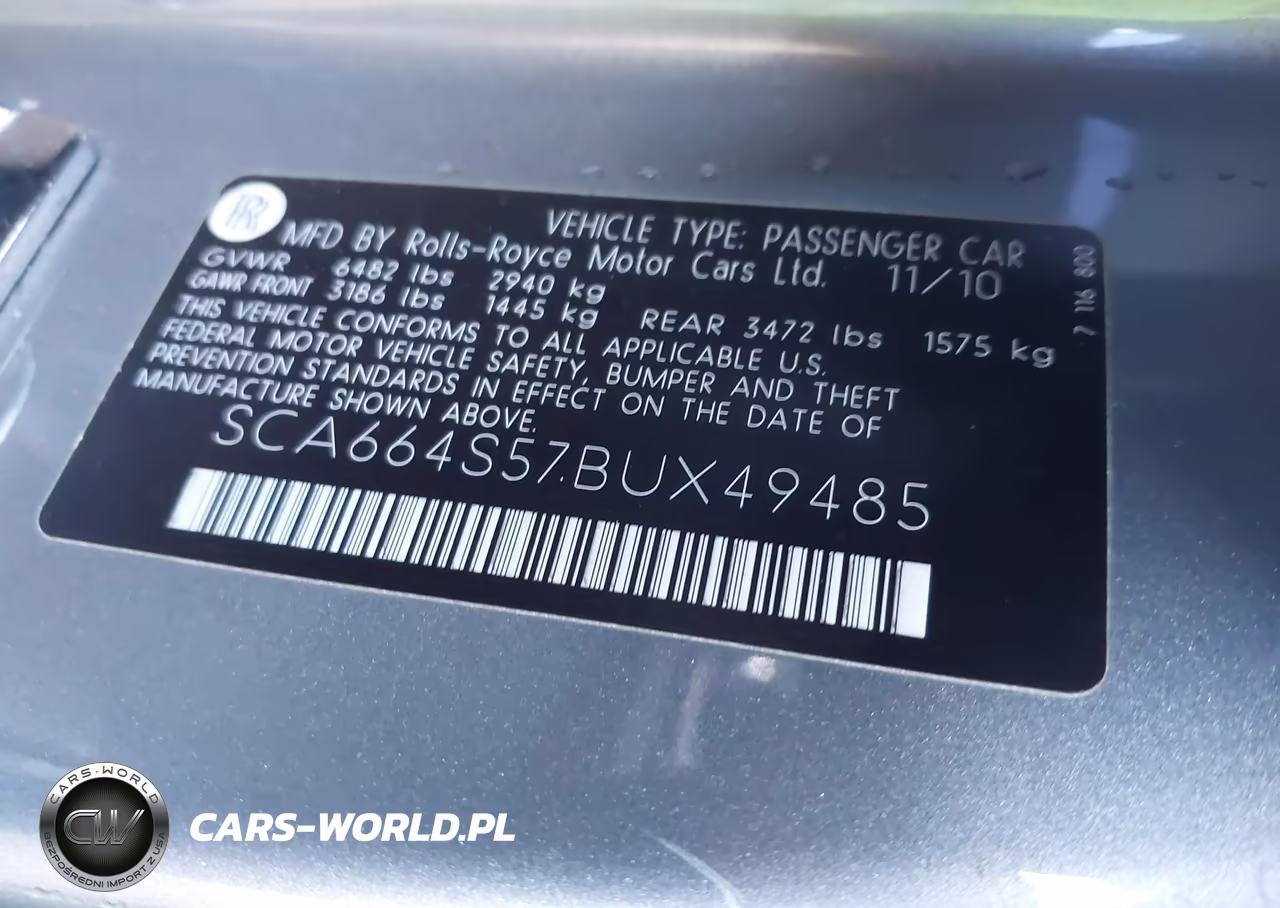 2011 Rolls-Royce Ghost VIN:SCA664S57BUX49485 - 9