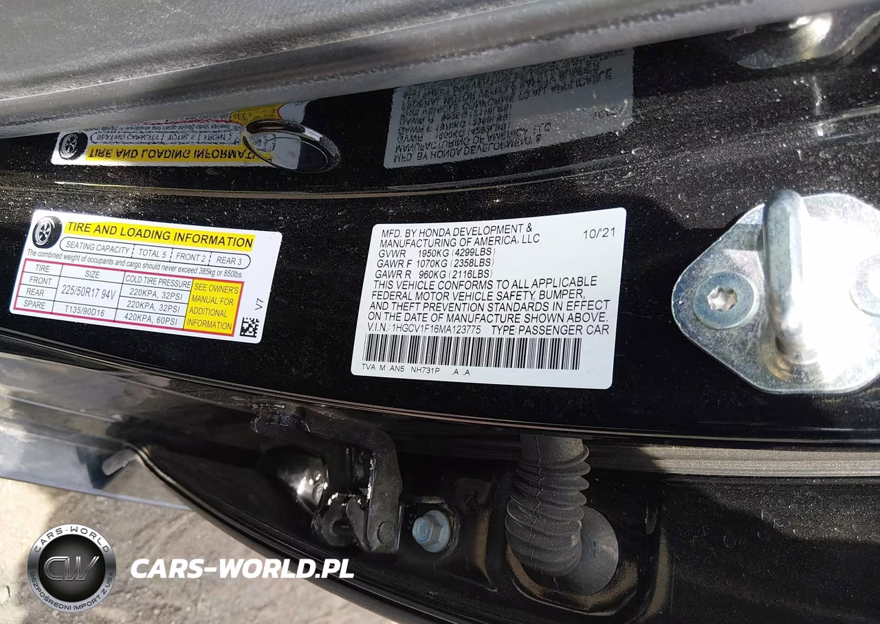 2021 Honda Accord Lx VIN:1HGCV1F16MA123775 - 9