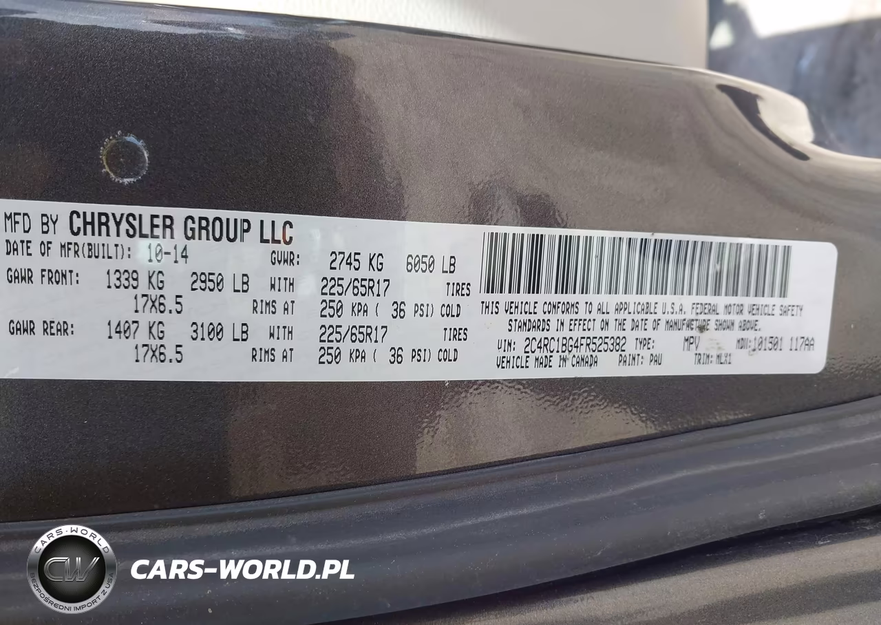 2015 Chrysler Town & Country Touring VIN:2C4RC1BG4FR525382 - 9