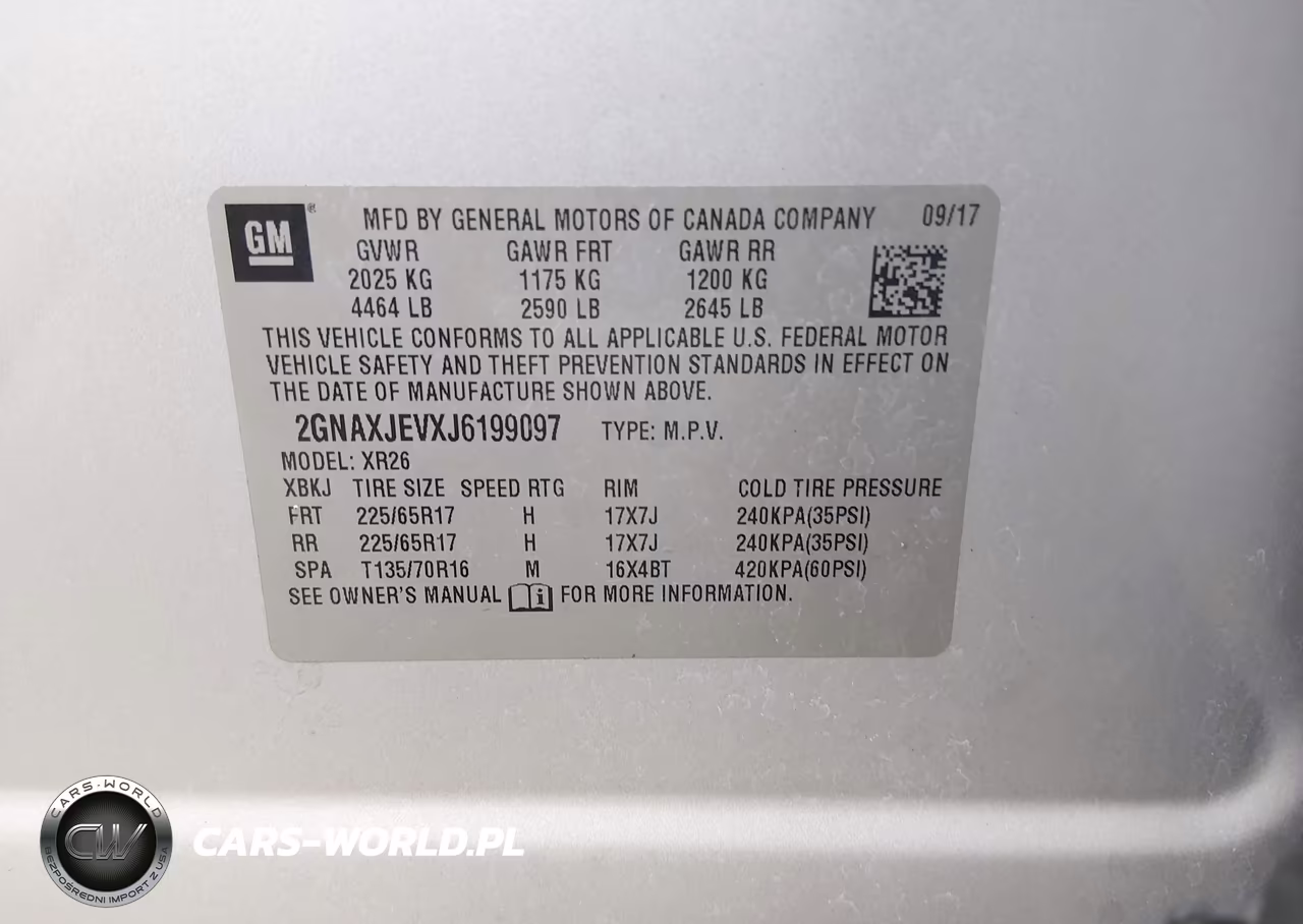 2018 Chevrolet Equinox Lt VIN:2GNAXJEVXJ6199097 - 9