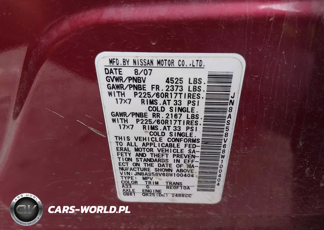 2008 Nissan Rogue Sl VIN:JN8AS58V68W100404 - 9