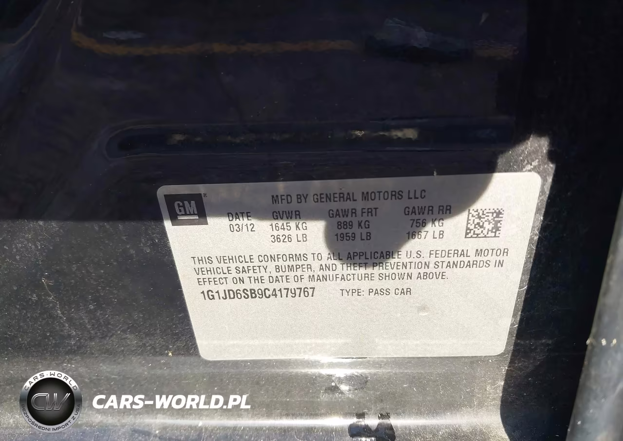 2012 Chevrolet Sonic 1Lt VIN:1G1JD6SB9C4179767 - 9