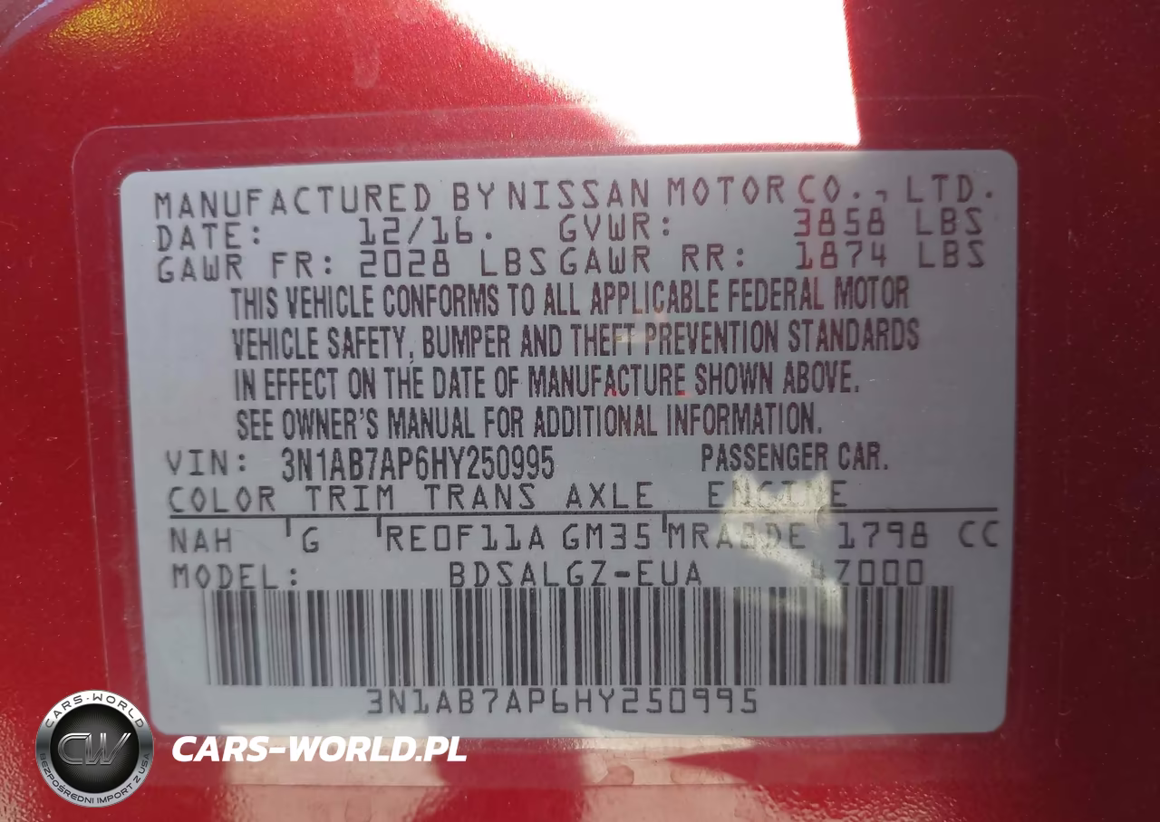 2017 Nissan Sentra Sl VIN:3N1AB7AP6HY250995 - 9