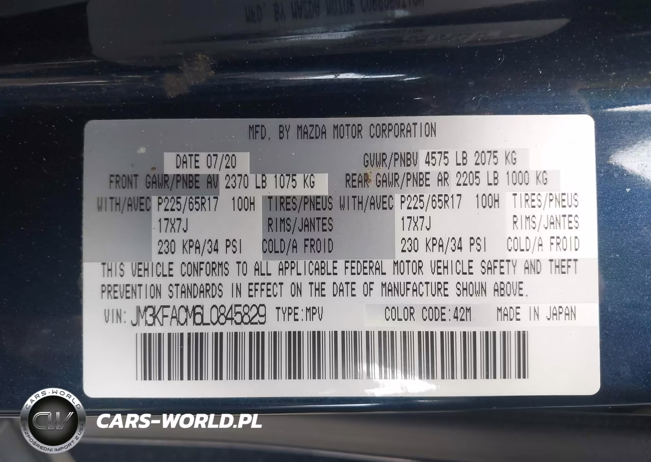 2020 Mazda Cx-5 Touring VIN:JM3KFACM6L0845829 - 9