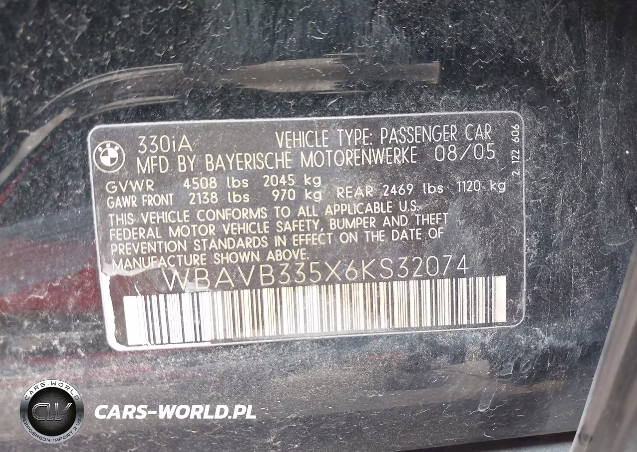 2006 BMW 330I VIN:WBAVB335X6KS32074 - 9