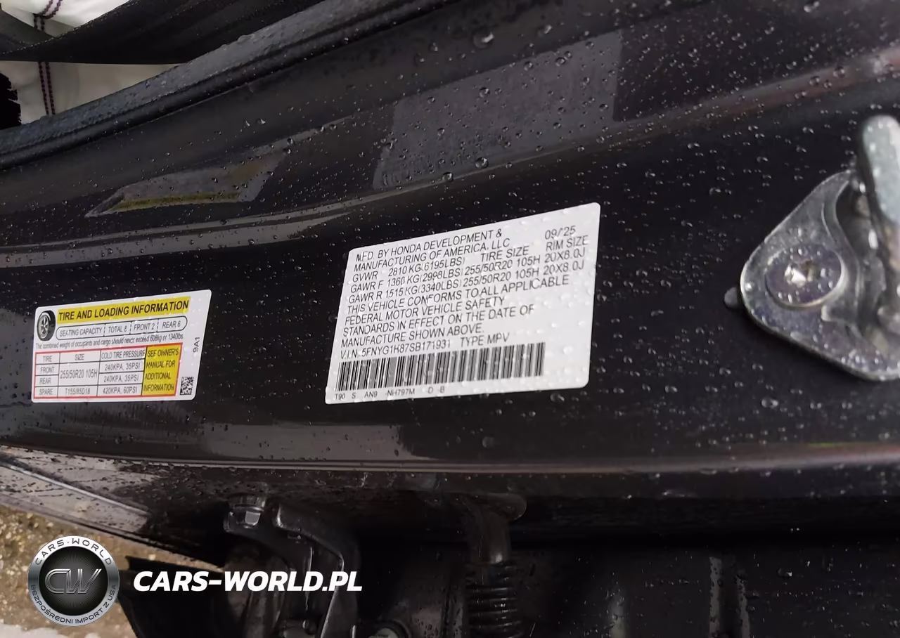 2025 Honda Pilot Elite VIN:5FNYG1H87SB171931 - 9
