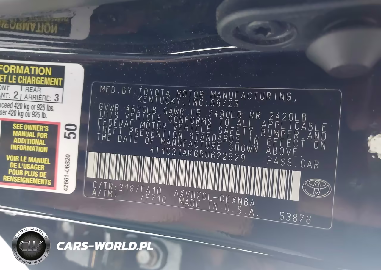 2024 Toyota Camry Hybrid Le VIN:4T1C31AK6RU622629 - 9