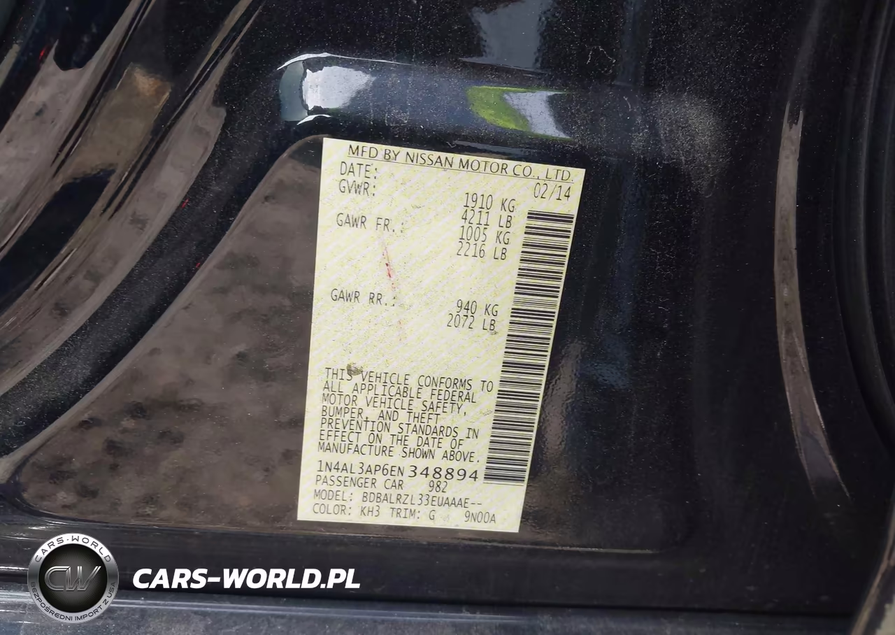 2014 Nissan Altima 2.5 S VIN:1N4AL3AP6EN348894 - 9