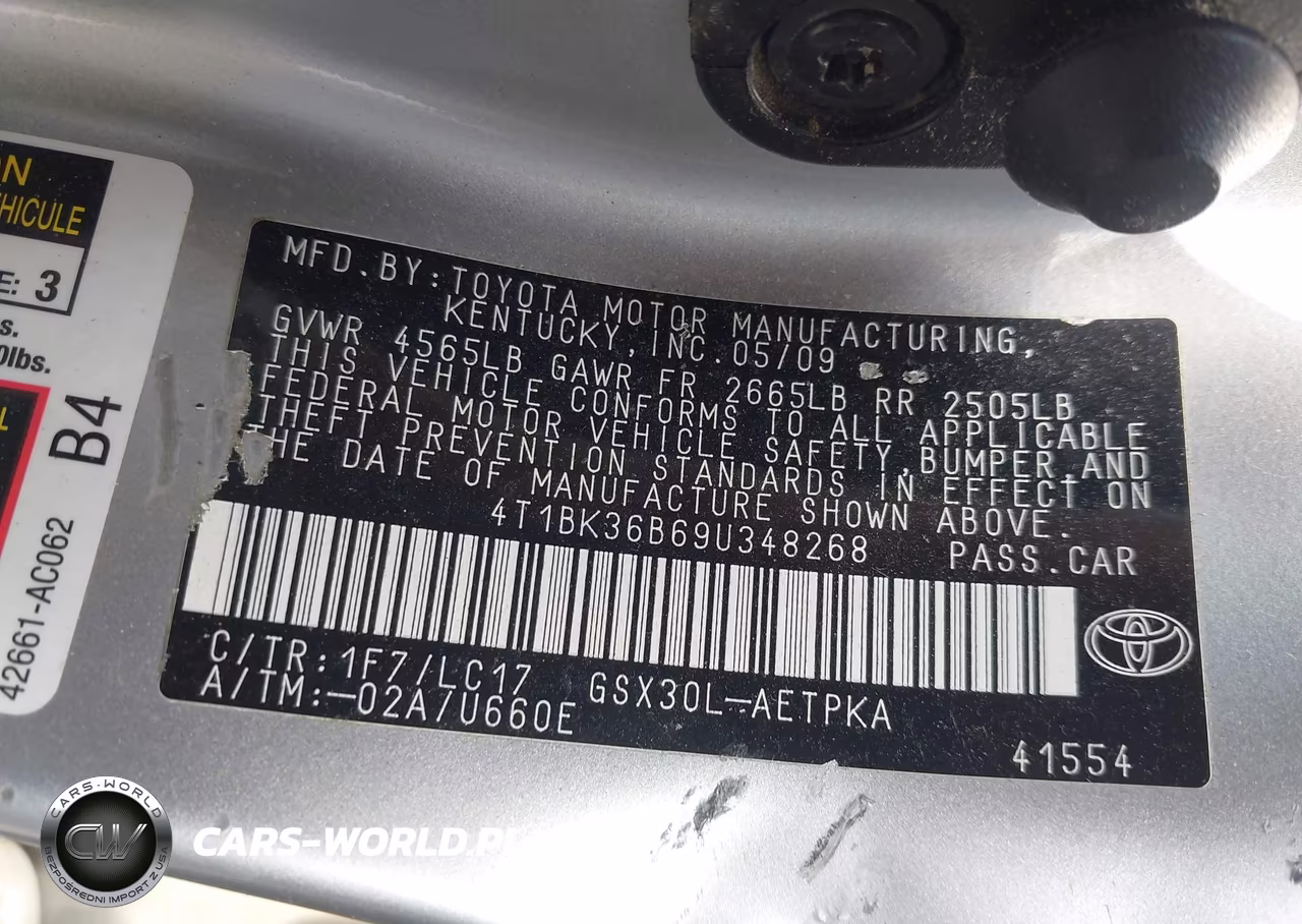 2009 Toyota Avalon Limited VIN:4T1BK36B69U348268 - 9