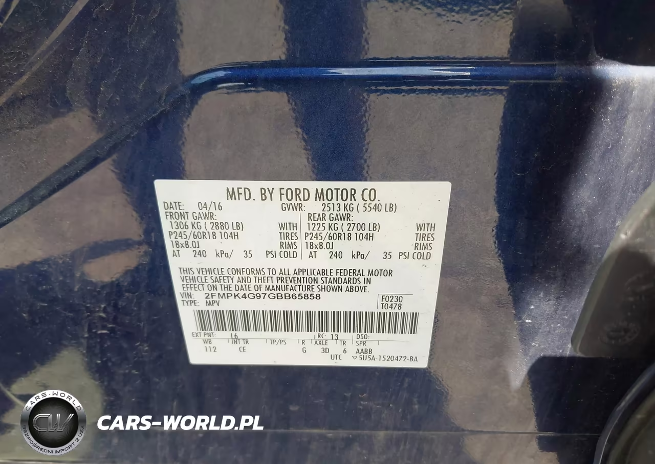 2016 Ford Edge Se VIN:2FMPK4G97GBB65858 - 9
