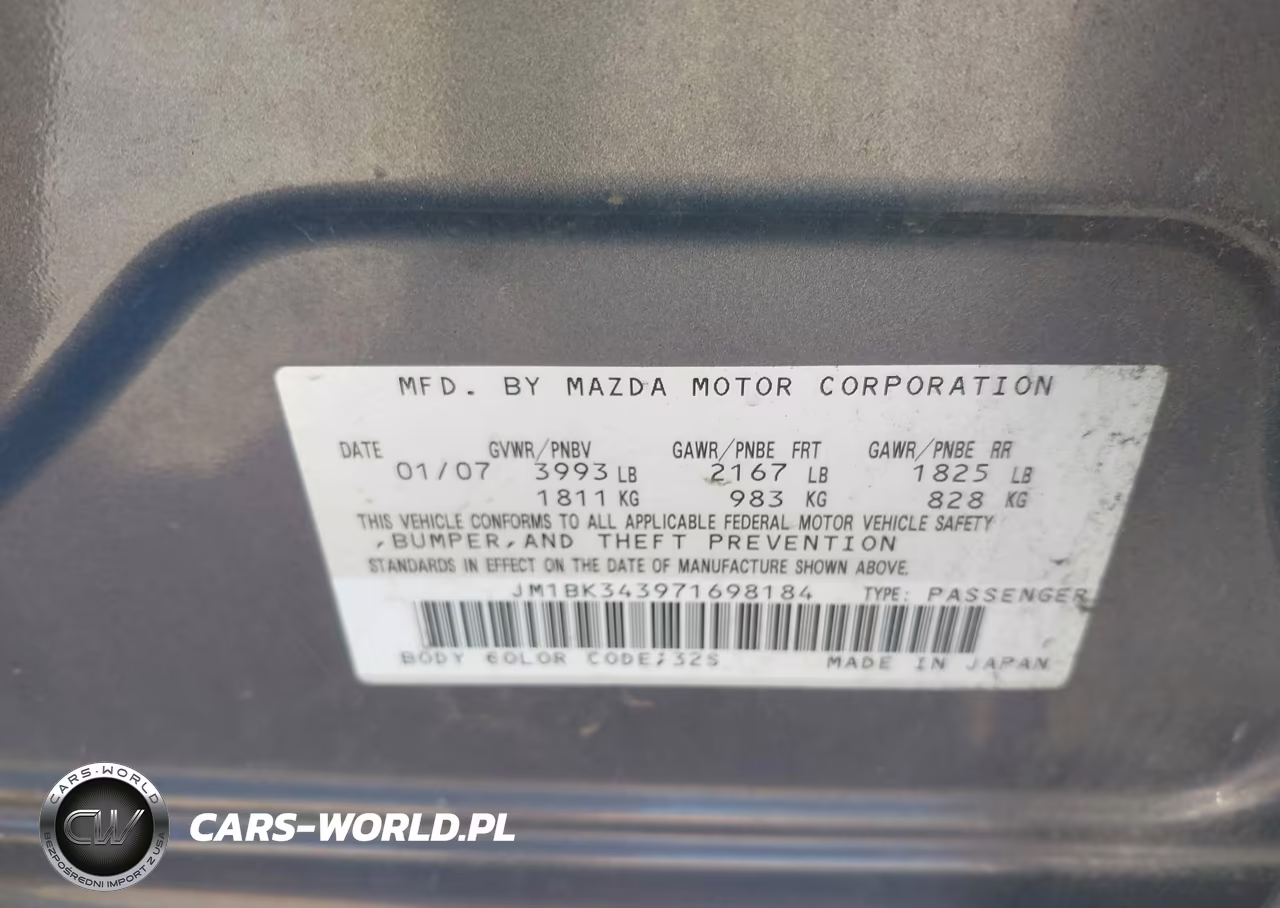 2007 Mazda Mazda3 S Grand Touring VIN:JM1BK343971698184 - 9