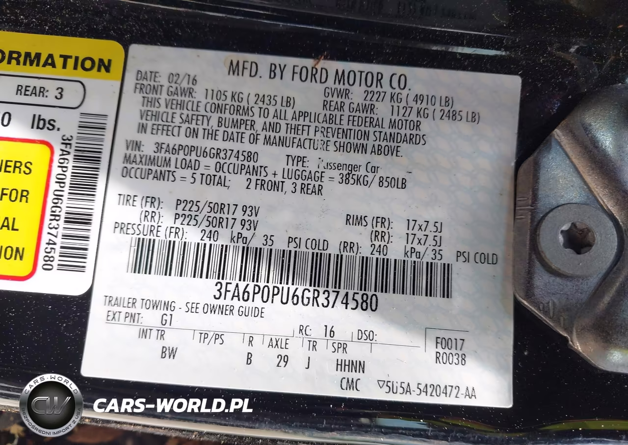 2016 Ford Fusion Energi Se Luxury VIN:3FA6P0PU6GR374580 - 9