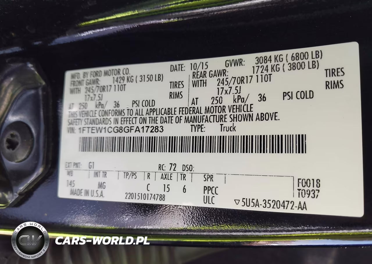2016 Ford F-150 Xlt VIN:1FTEW1CG8GFA17283 - 9