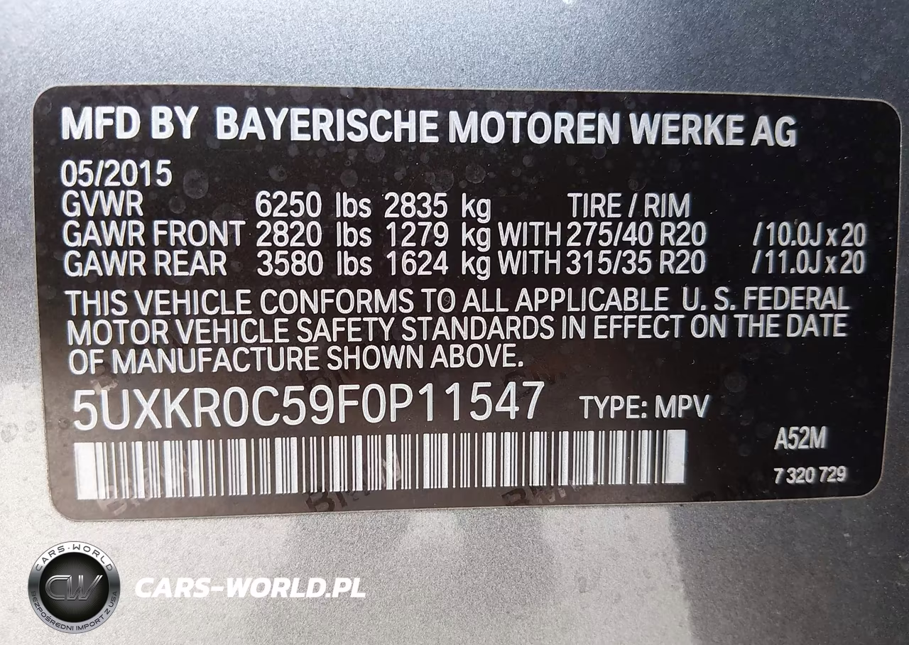 2015 BMW X5 xDrive35I VIN:5UXKR0C59F0P11547 - 9