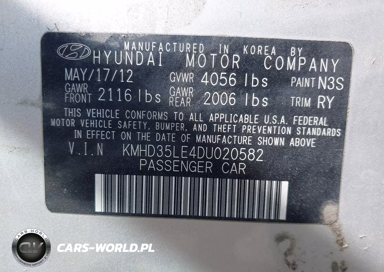 2013 Hyundai Elantra Gt VIN:KMHD35LE4DU020582 - 9