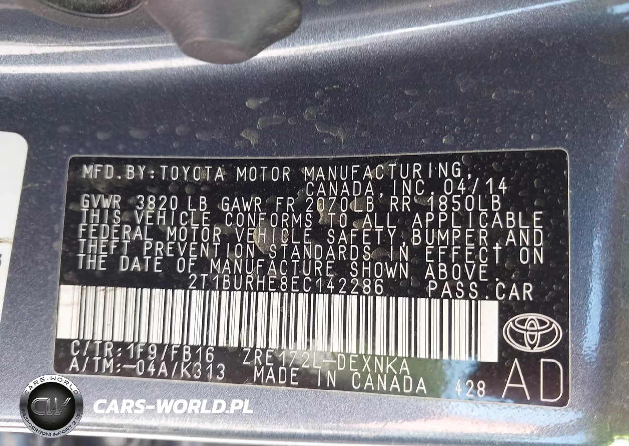 2014 Toyota Corolla Le VIN:2T1BURHE8EC142286 - 9