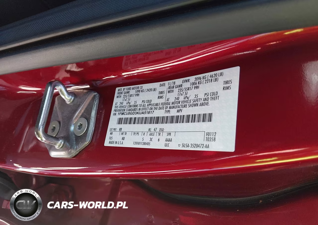 2019 Ford Escape Se VIN:1FMCU0GD3KUA51817 - 9