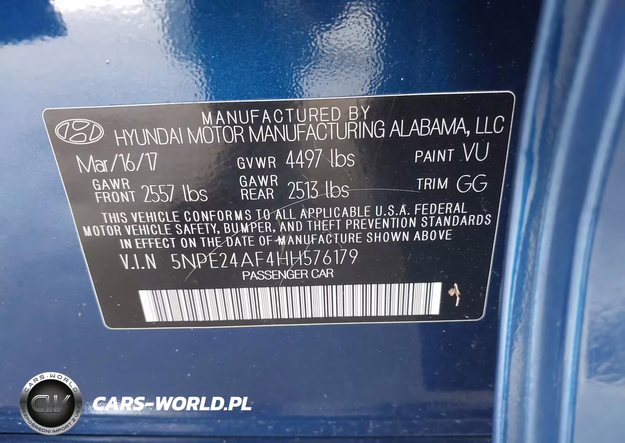 2017 Hyundai Sonata Se VIN:5NPE24AF4HH576179 - 9