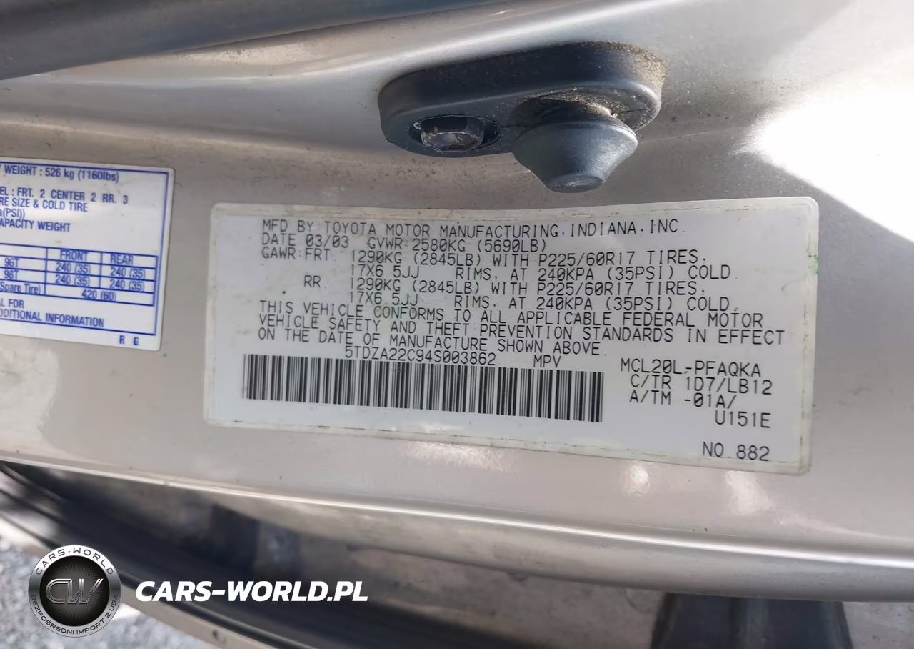 2004 Toyota Sienna Xle VIN:5TDZA22C94S003862 - 9