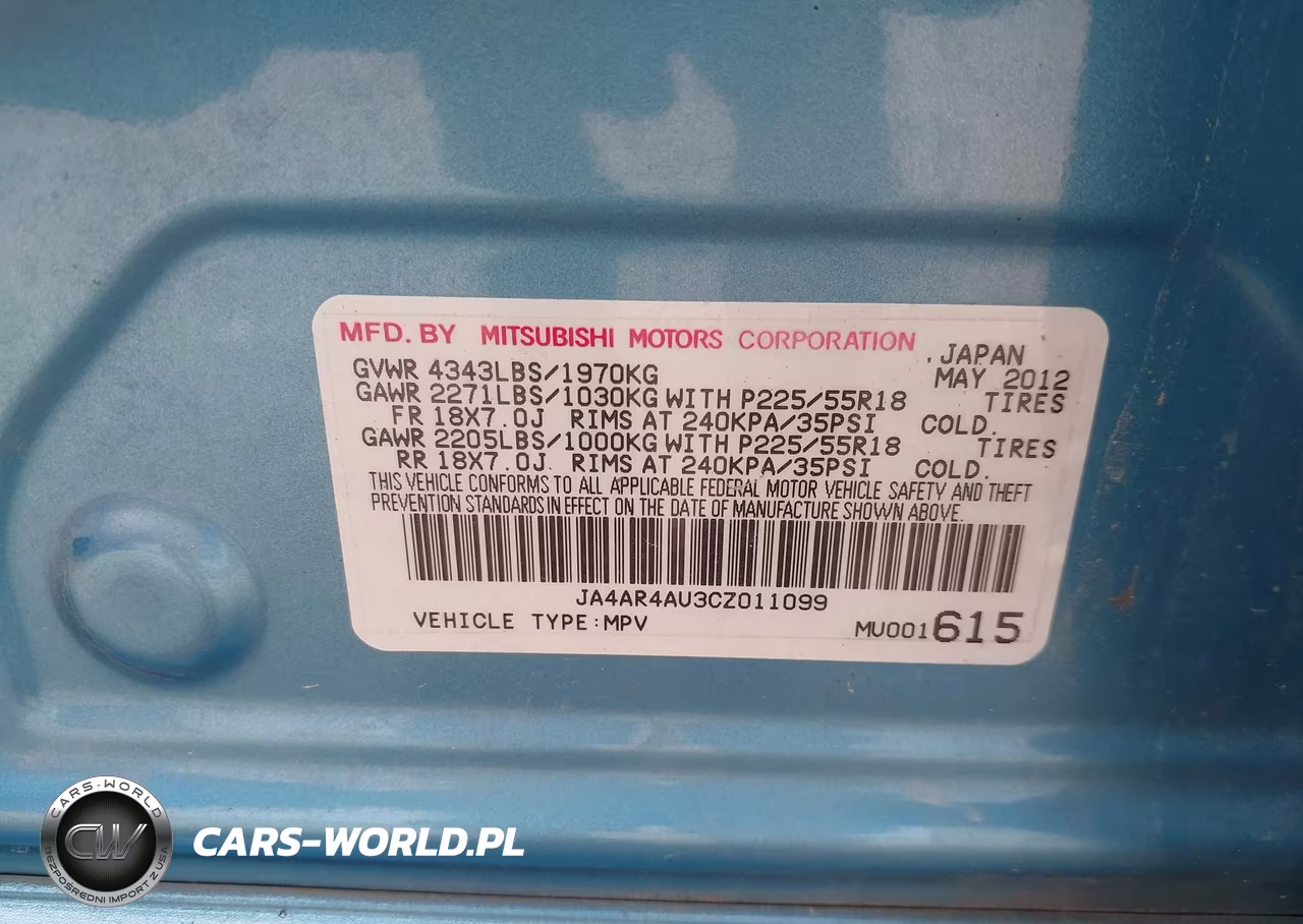 2012 Mitsubishi Outlander Sport Se VIN:JA4AR4AU3CZ011099 - 9