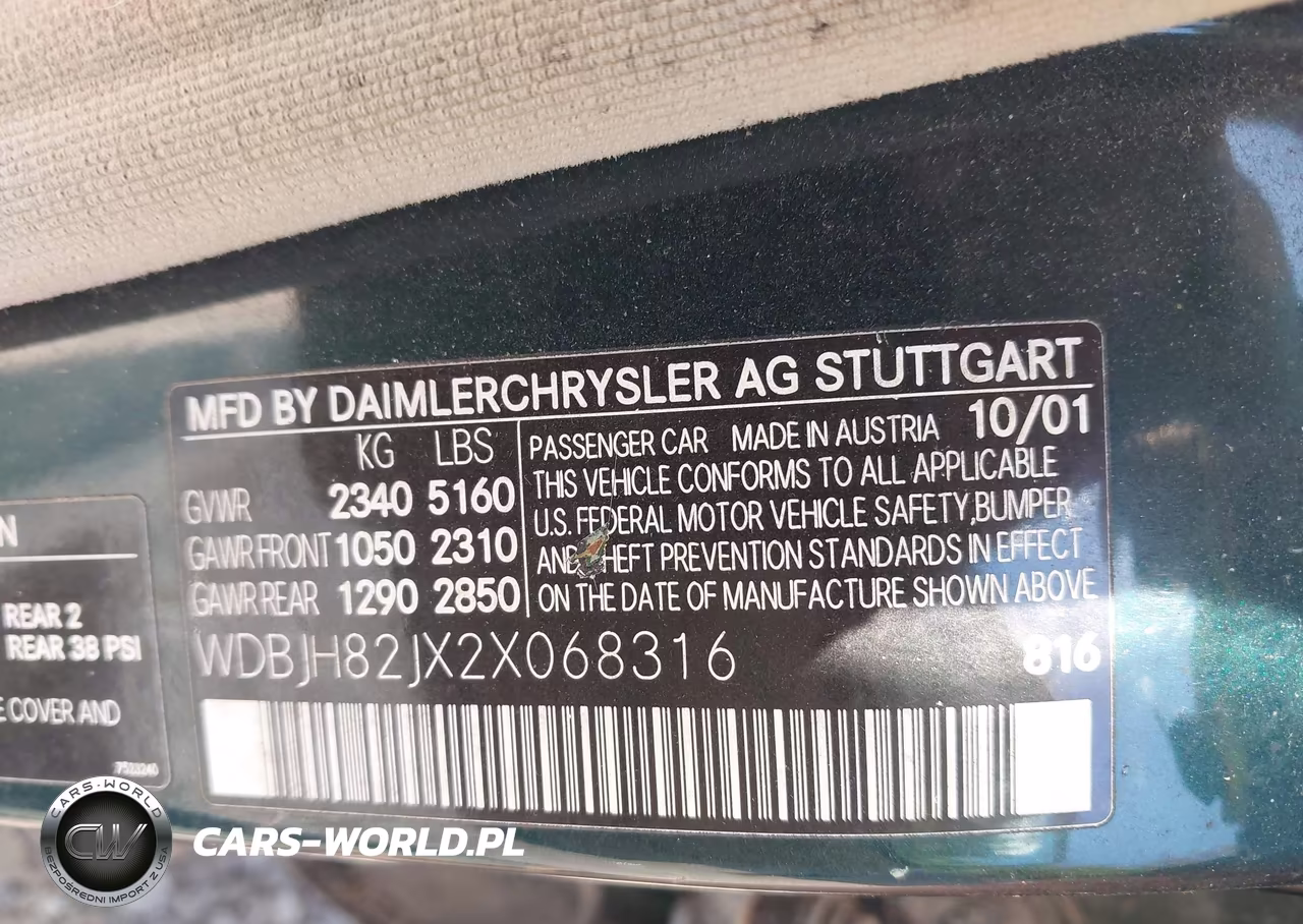 2002 Mercedes-Benz E 320 4M VIN:WDBJH82JX2X068316 - 9