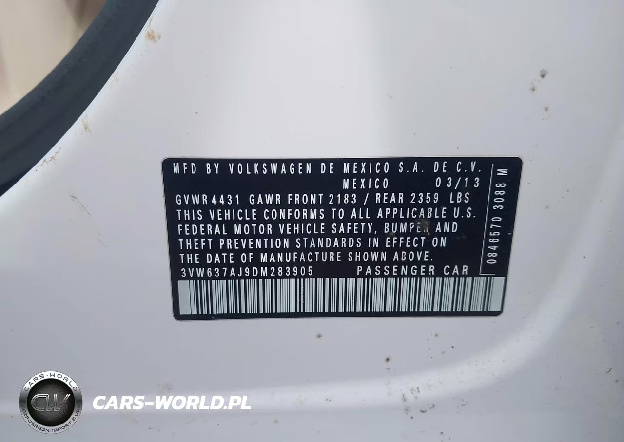 2013 Volkswagen Jetta Hybrid Se VIN:3VW637AJ9DM283905 - 9