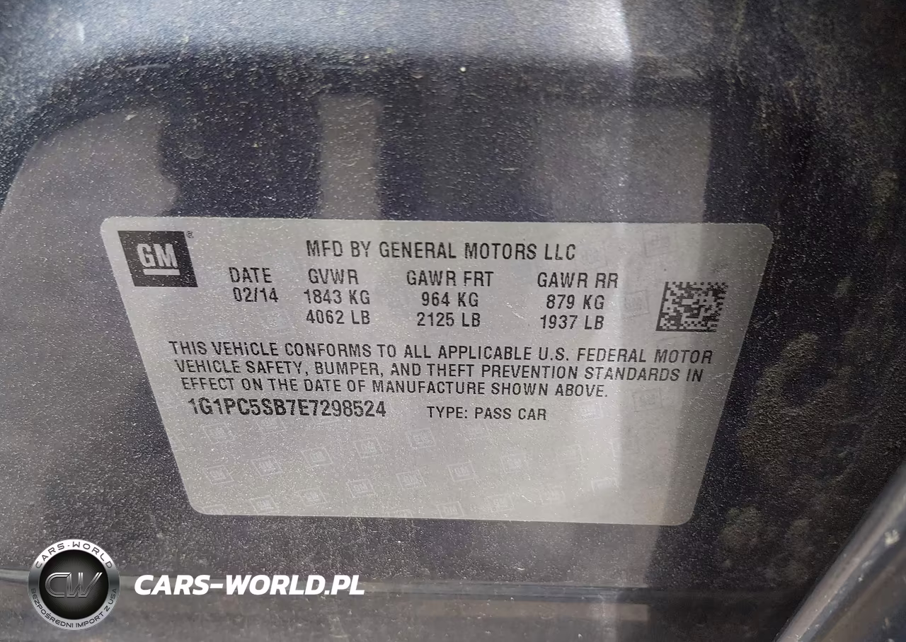 2014 Chevrolet Cruze 1Lt Auto VIN:1G1PC5SB7E7298524 - 9