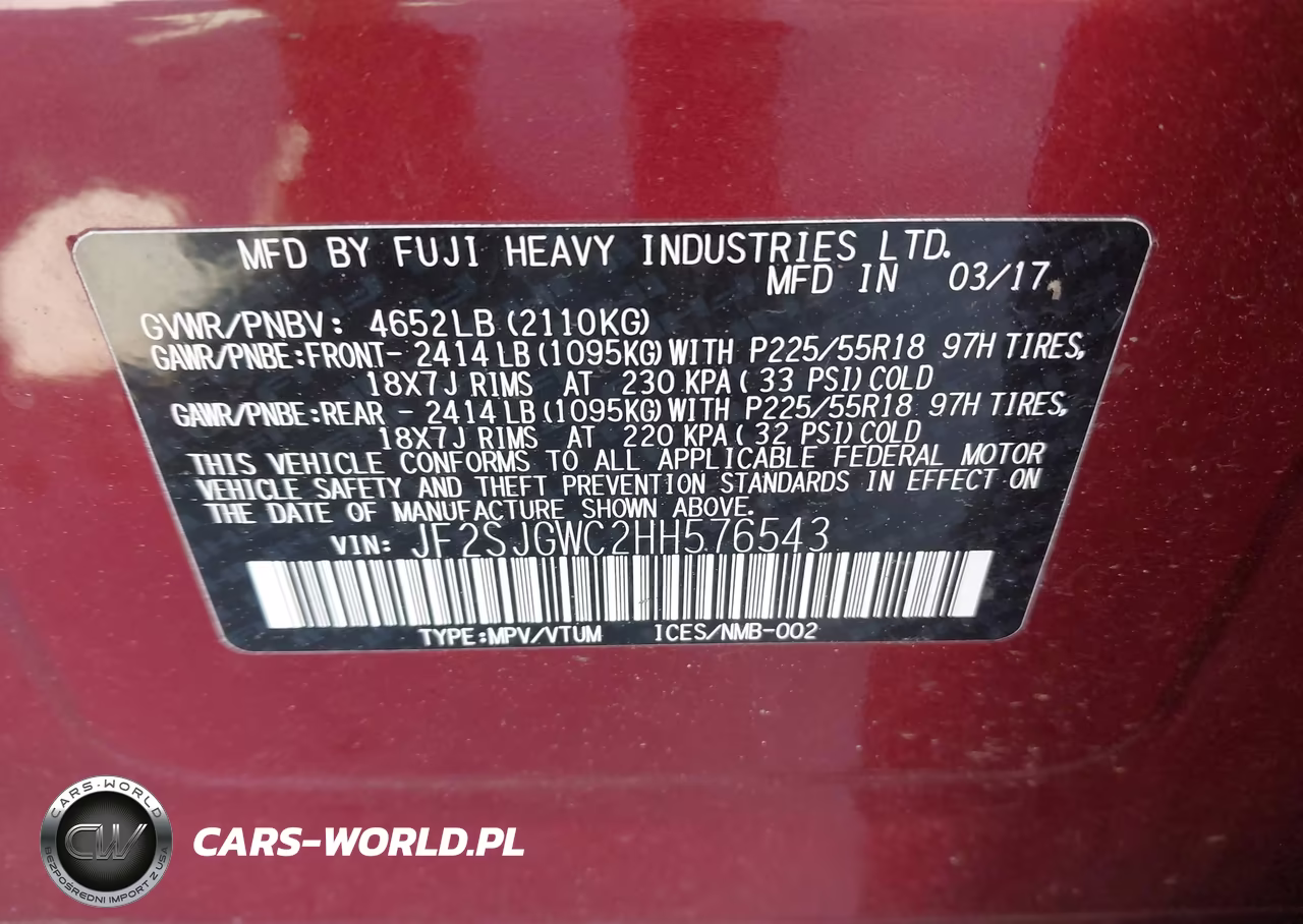 2017 Subaru Forester 2.0Xt Touring VIN:JF2SJGWC2HH576543 - 9