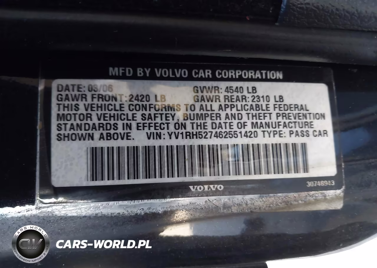 2006 Volvo S60 R VIN:YV1RH527462551420 - 9