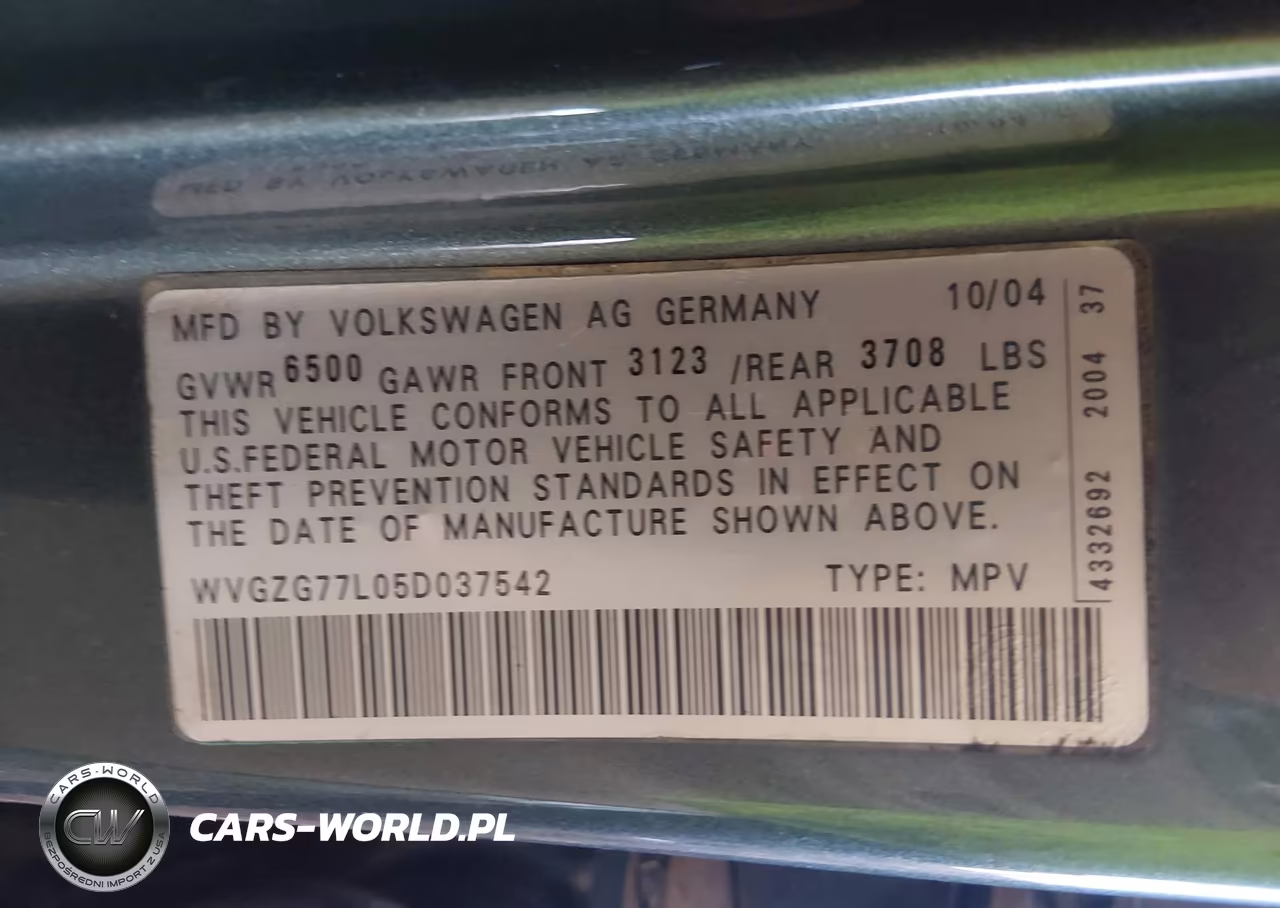 2005 Volkswagen Touareg V6-V6 (A6) VIN:WVGZG77L05D037542 - 9