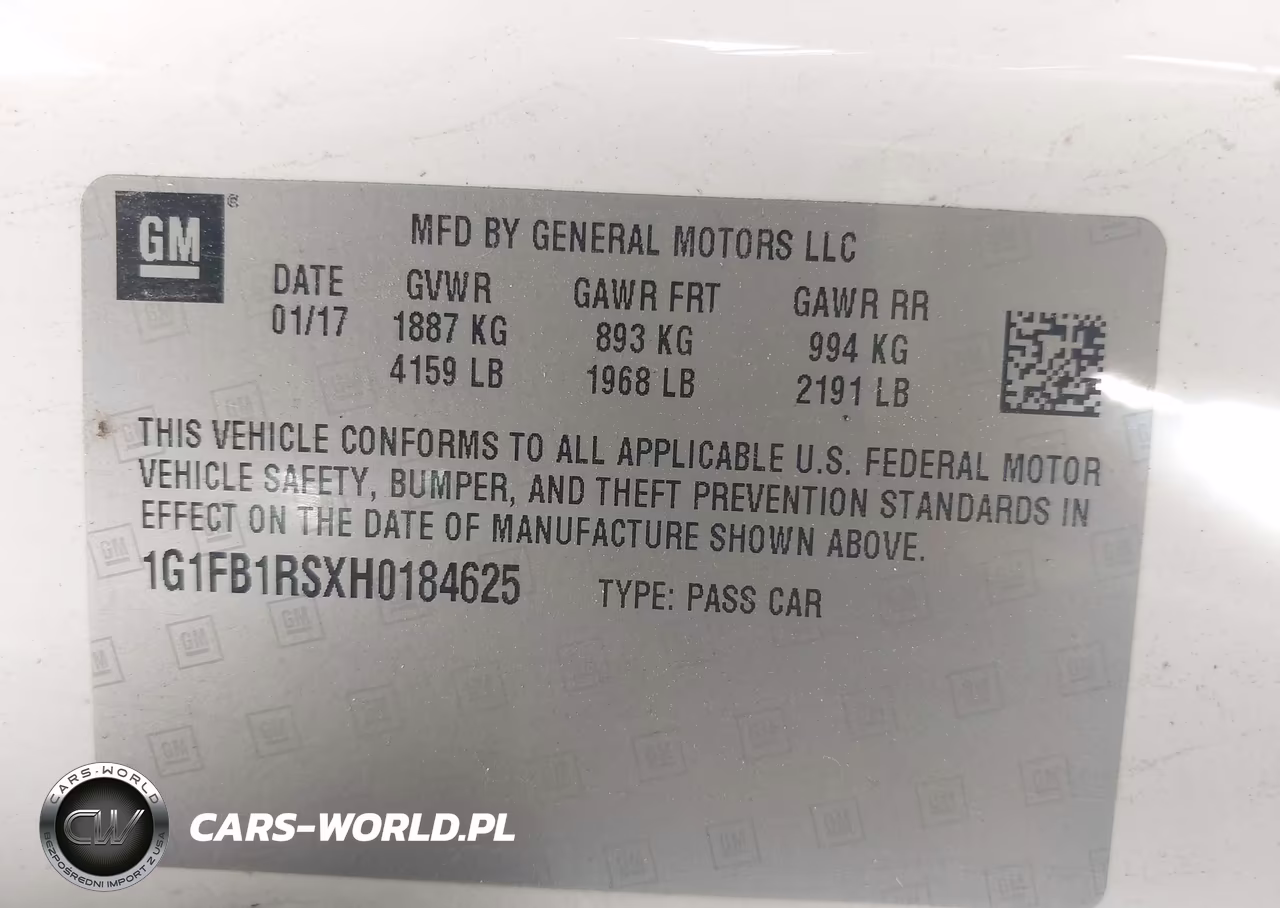 2017 Chevrolet Camaro 1Lt VIN:1G1FB1RSXH0184625 - 9