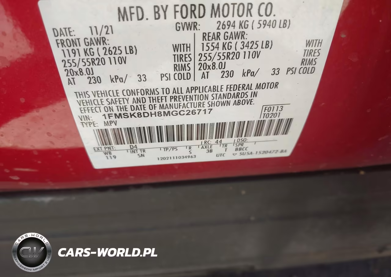 2021 Ford Explorer Xlt VIN:1FMSK8DH8MGC26717 - 9