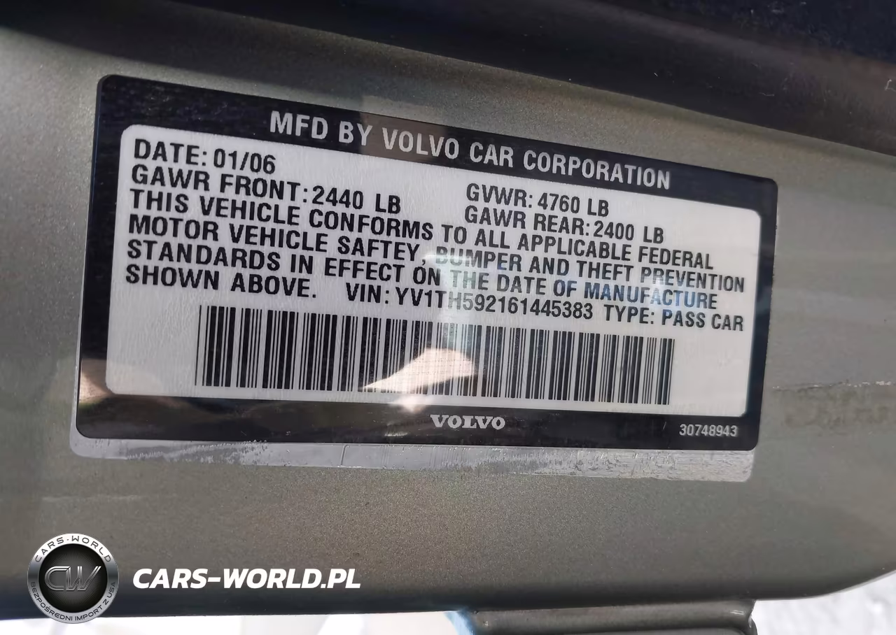 2006 Volvo S80 2.5T VIN:YV1TH592161445383 - 7
