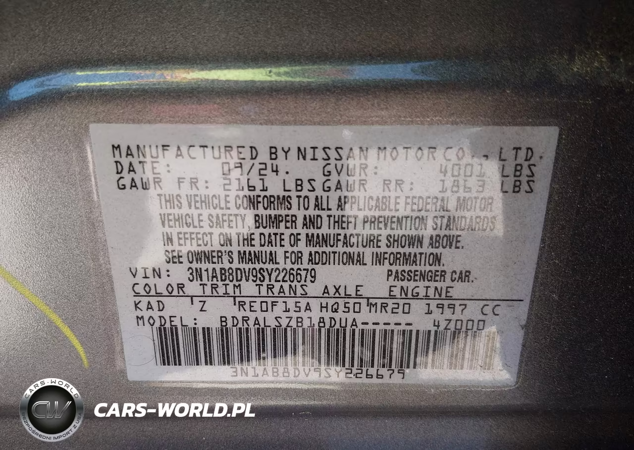 2025 Nissan Sentra Sr VIN:3N1AB8DV9SY226679 - 9
