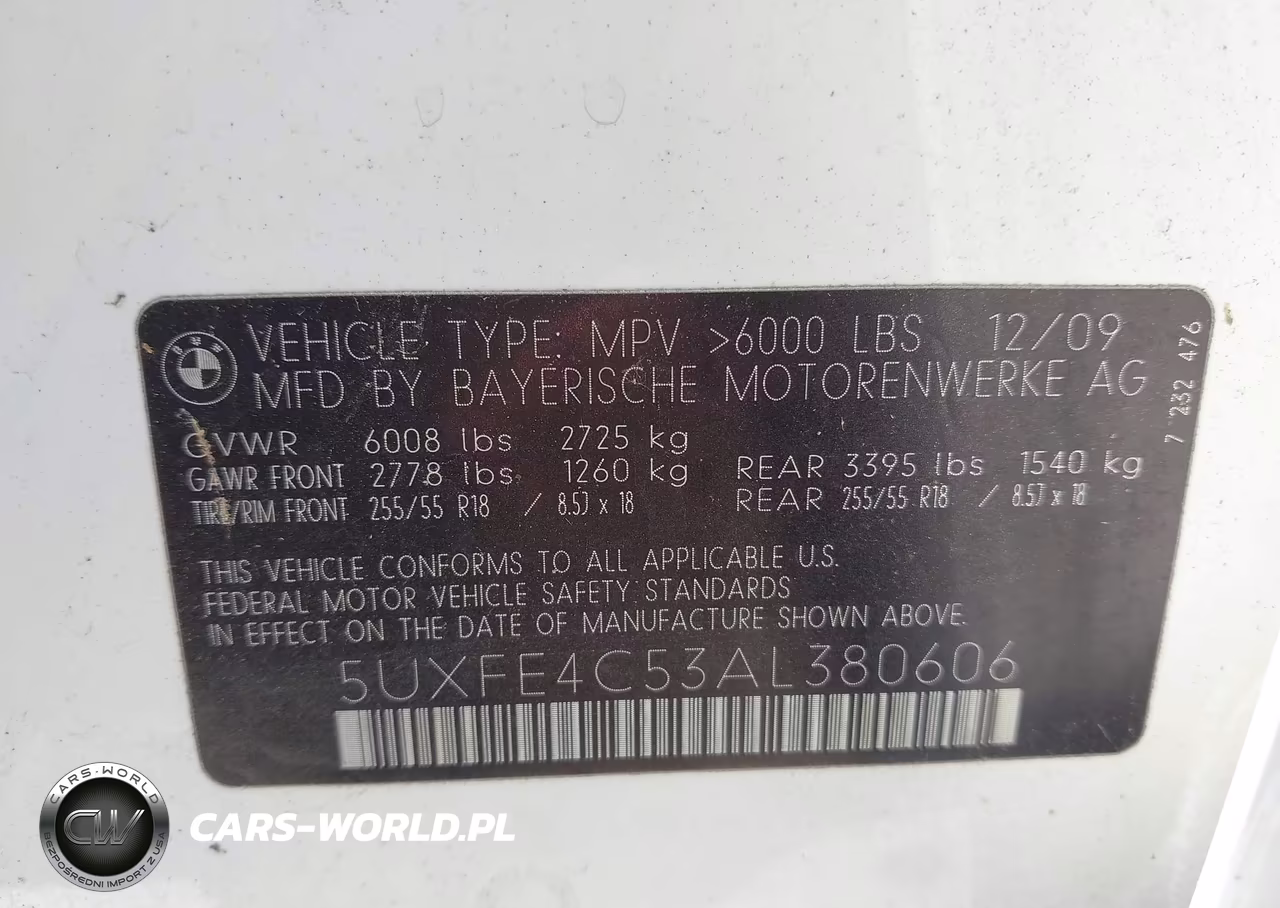 2010 BMW X5 xDrive30I VIN:5UXFE4C53AL380606 - 9