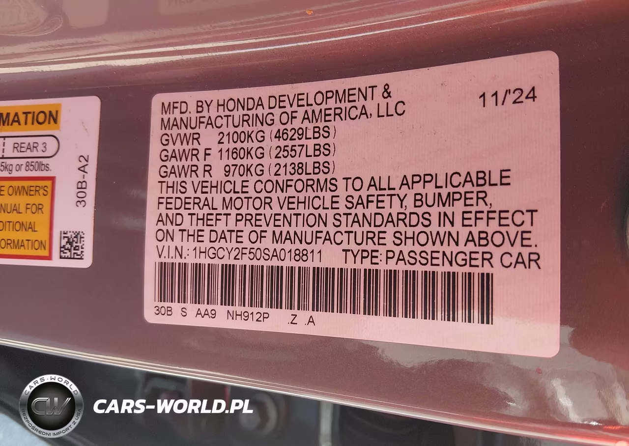 2025 Honda Accord Hybrid Sport VIN:1HGCY2F50SA018811 - 9
