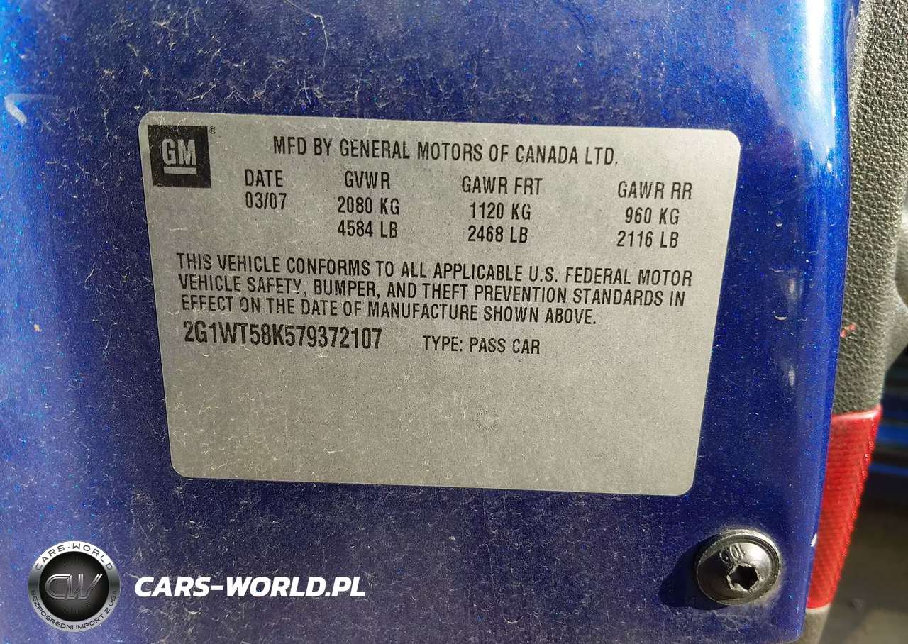 2007 Chevrolet Impala Lt VIN:2G1WT58K579372107 - 9
