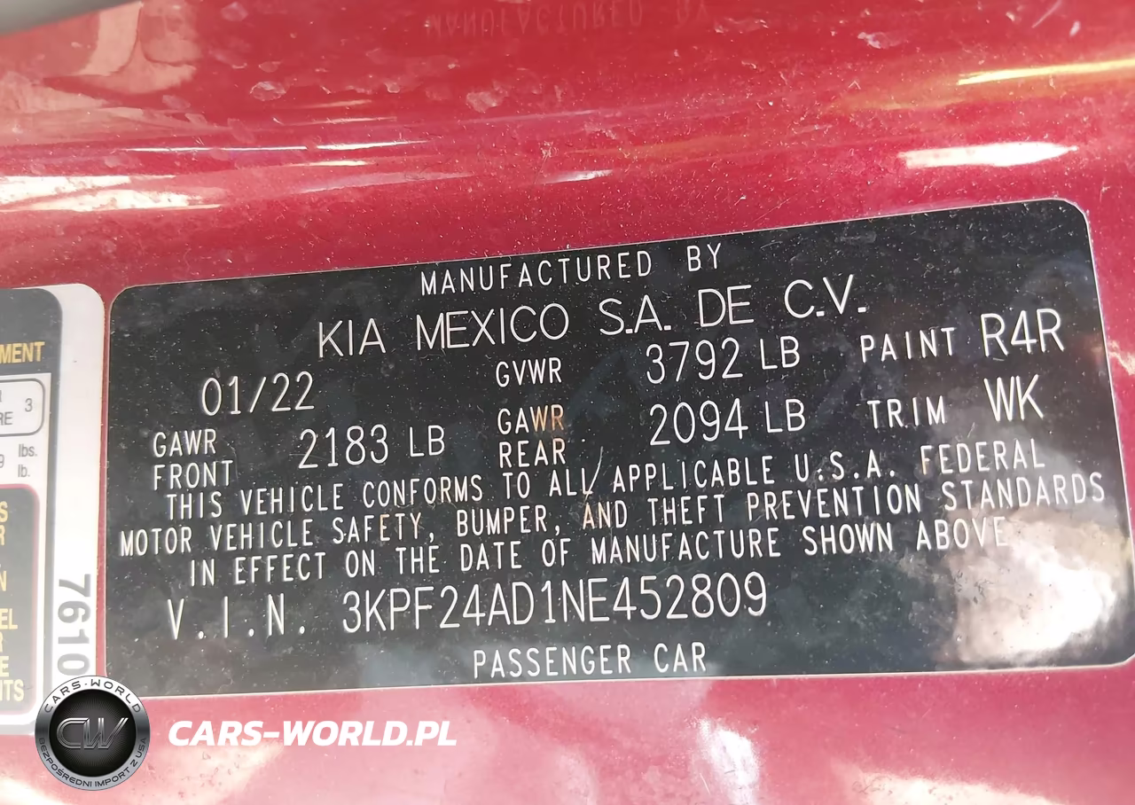 2022 Kia Forte Lxs VIN:3KPF24AD1NE452809 - 9