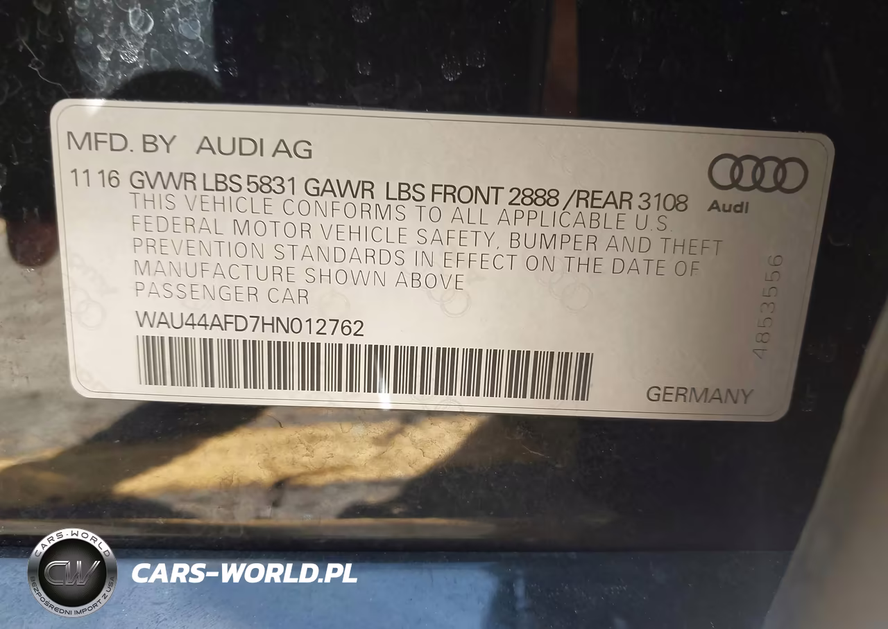 2017 Audi A8 L 3.0T VIN:WAU44AFD7HN012762 - 9