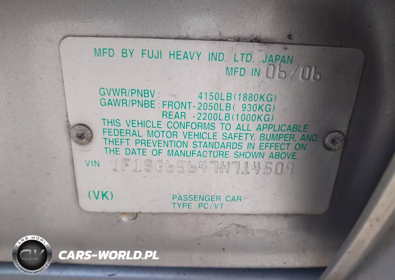 2007 Subaru Forester 2.5X VIN:JF1SG65647H714509 - 9