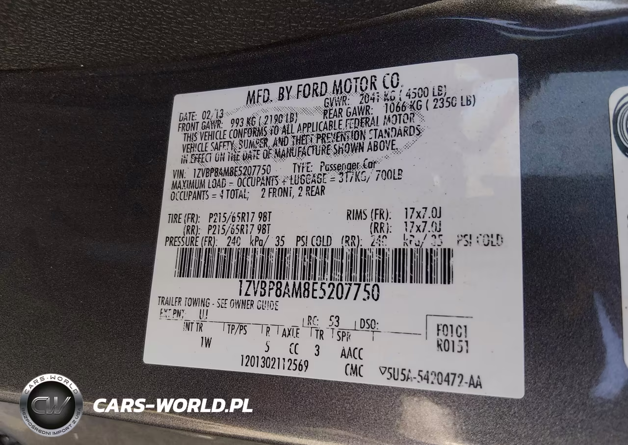 2014 Ford Mustang V6 VIN:1ZVBP8AM8E5207750 - 9