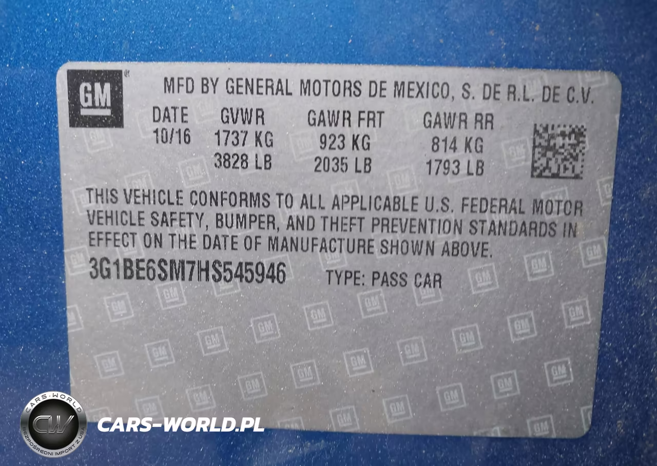 2017 Chevrolet Cruze Lt Auto VIN:3G1BE6SM7HS545946 - 9
