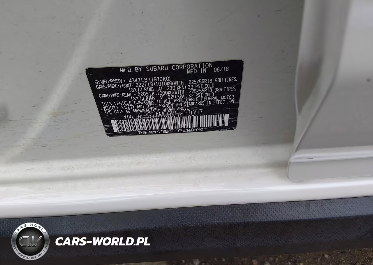 2019 Subaru Crosstrek 2.0I Limited VIN:JF2GTAMC0KH213097 - 9