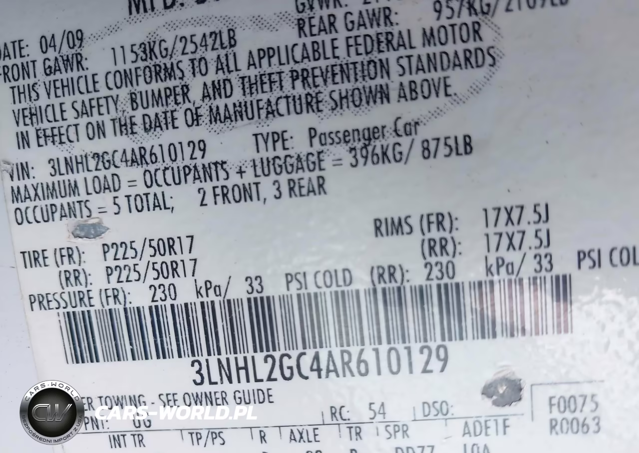 2010 Lincoln Mkz VIN:3LNHL2GC4AR610129 - 9
