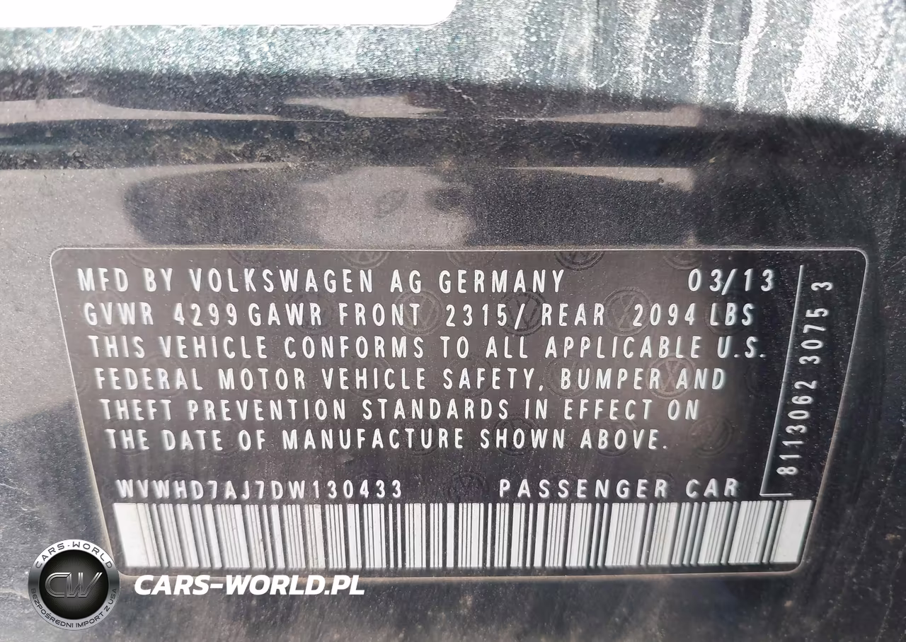 2013 Volkswagen Gti Drivers Edition VIN:WVWHD7AJ7DW130433 - 9