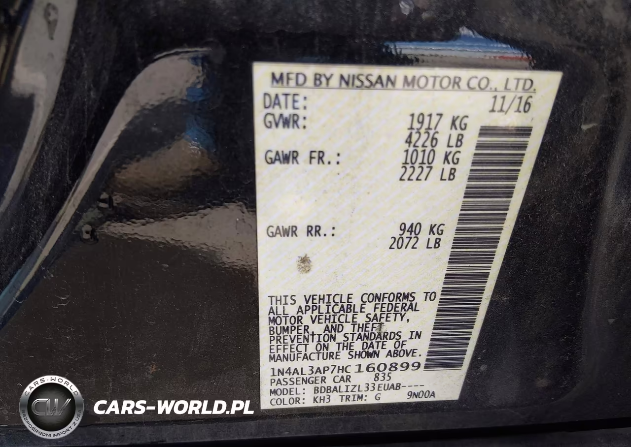 2017 Nissan Altima 2.5 Sv VIN:1N4AL3AP7HC160899 - 9