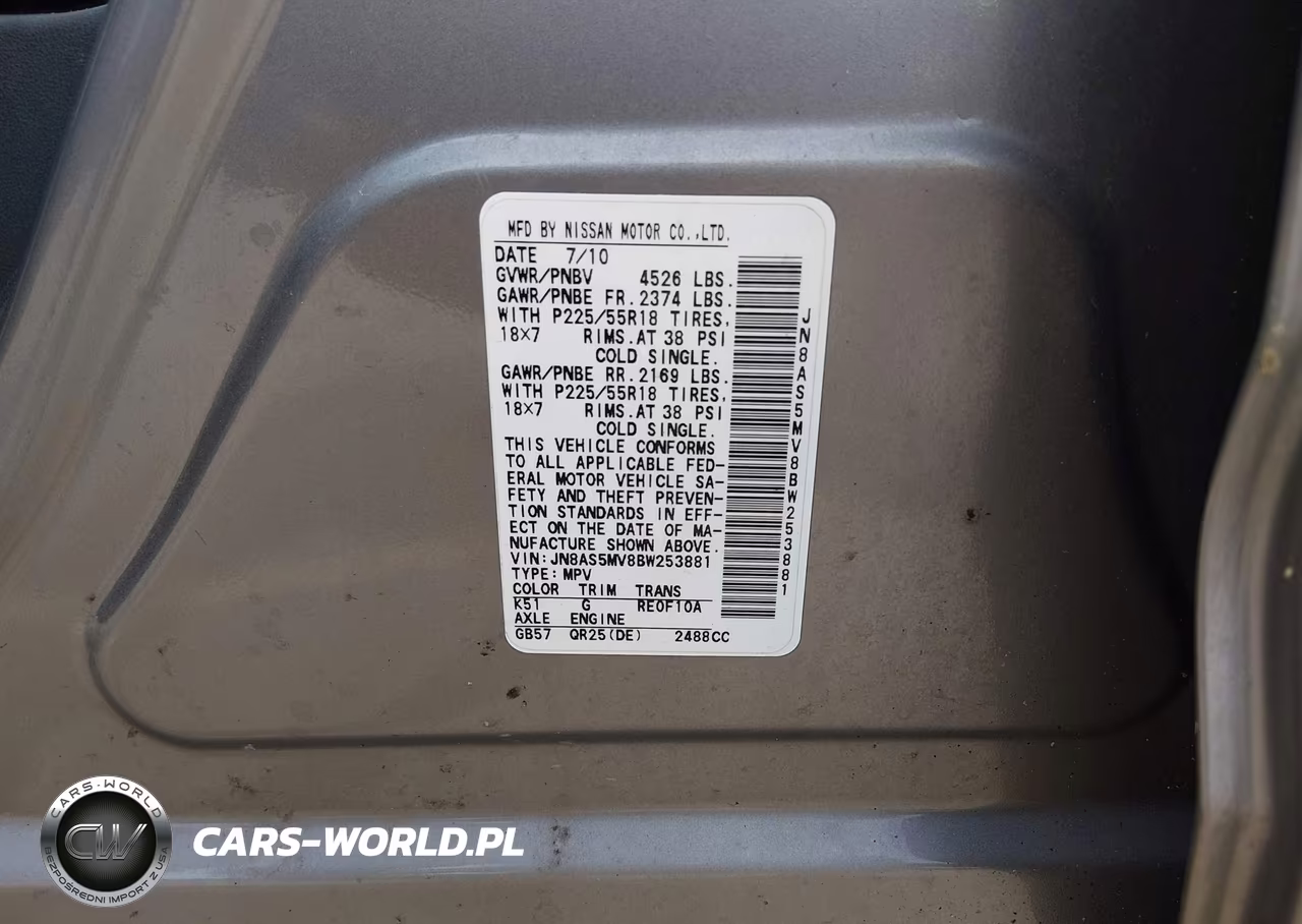 2011 Nissan Rogue Sv VIN:JN8AS5MV8BW253881 - 9